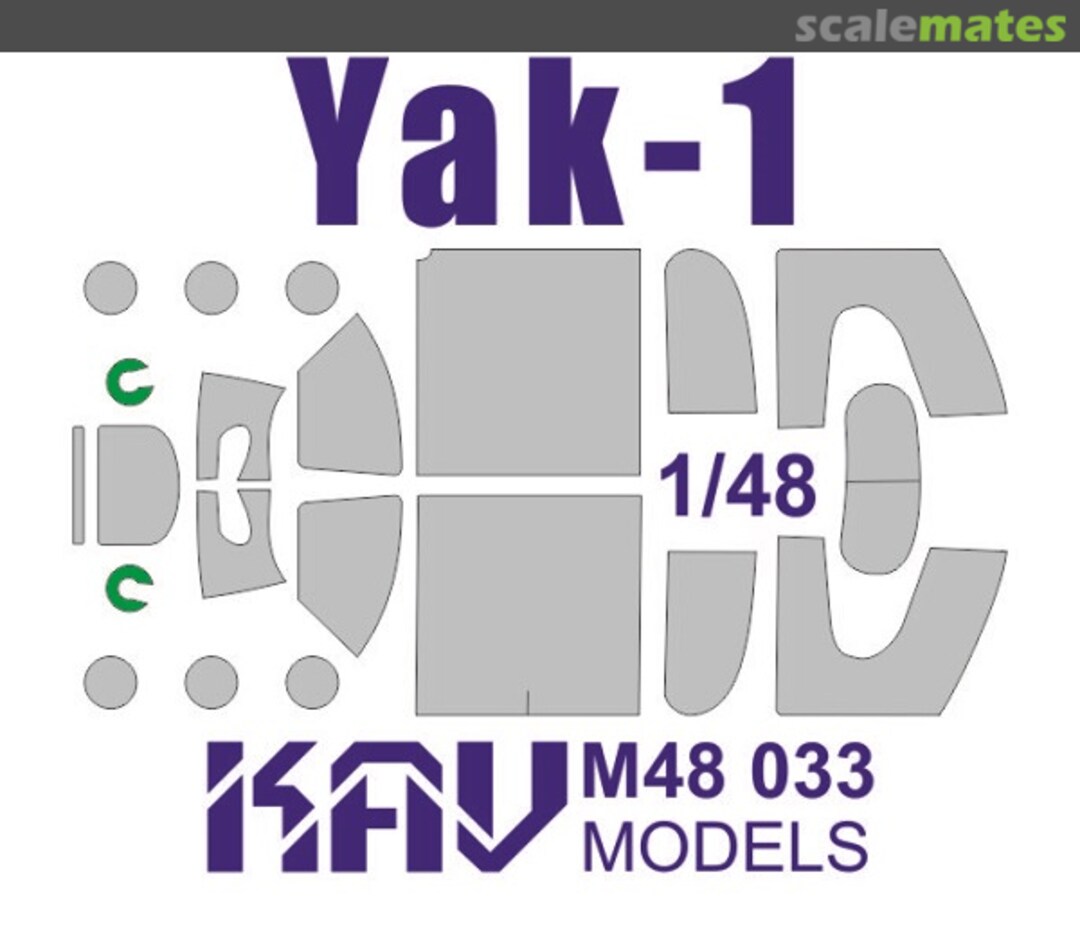 Boxart Paint mask for Yak-1 KAV M48 033 KAV models