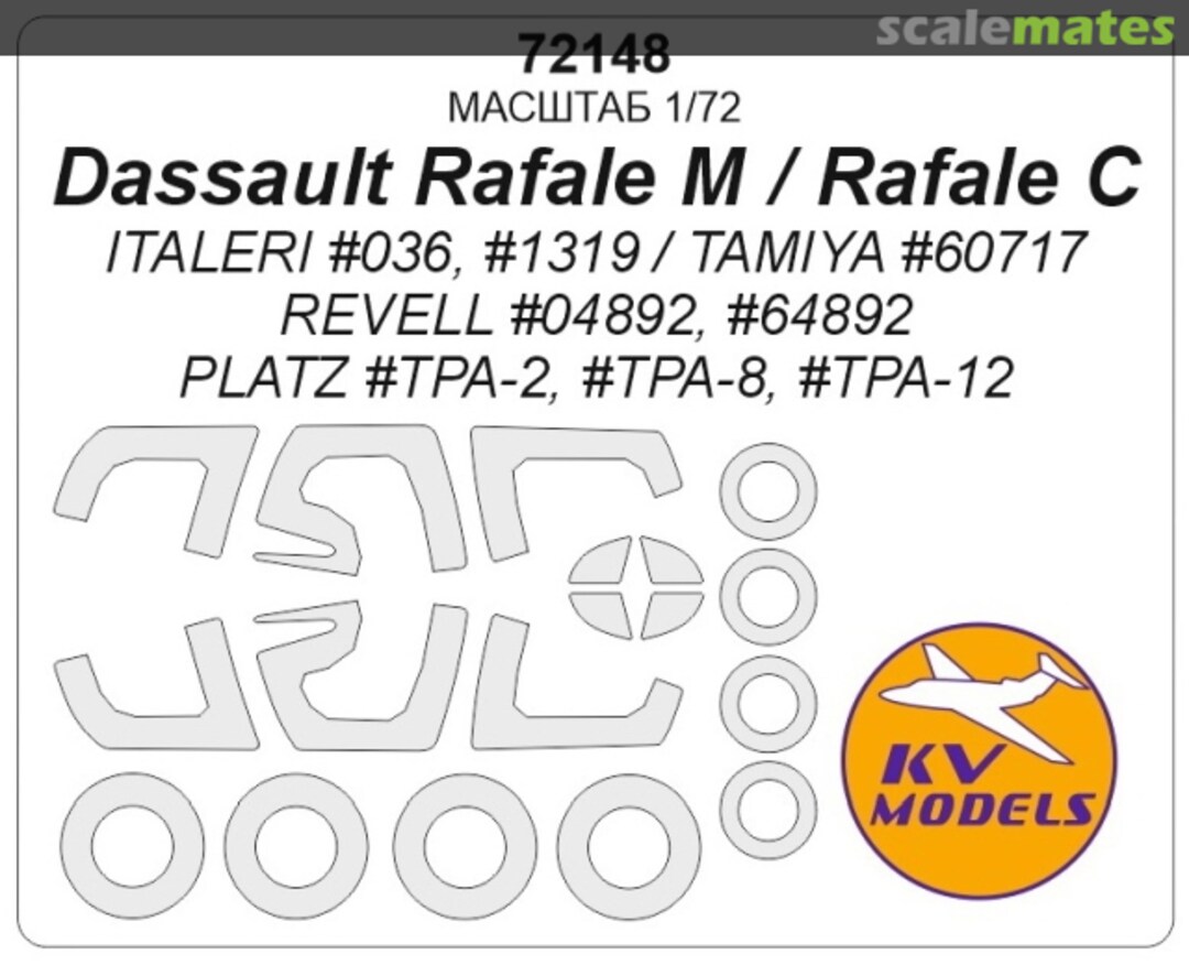 Boxart Dassault Rafale M / Rafale C 72148 KV Models