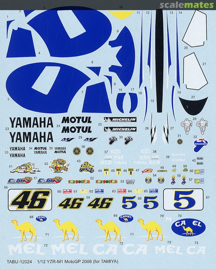 Boxart Yamaha YZR M1 Camel TABU12024 Tabu Design