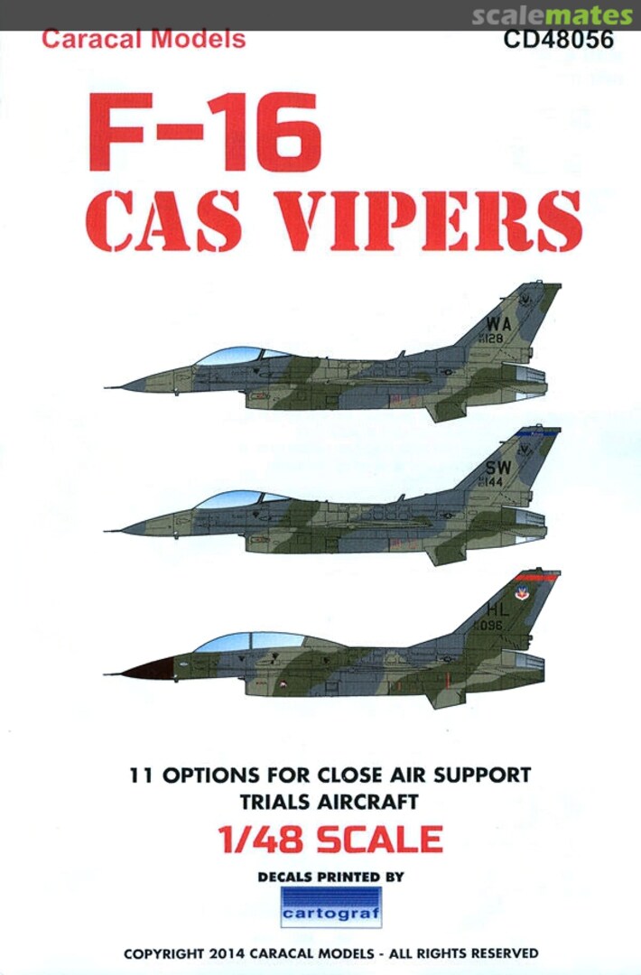 Boxart F-16 CAS Vipers CD48056 Caracal Models