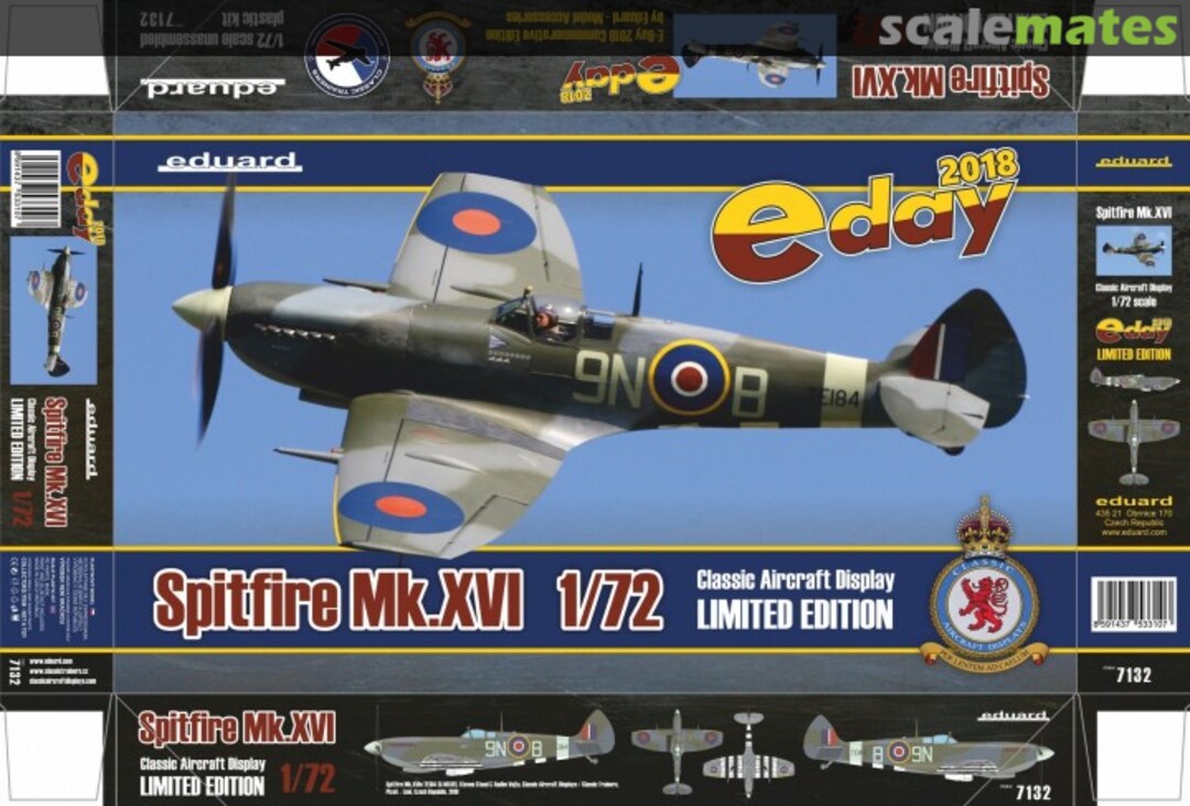 Boxart Spitfire Mk.XVI Classic Aircraft Display Limited Edition 7132 Eduard