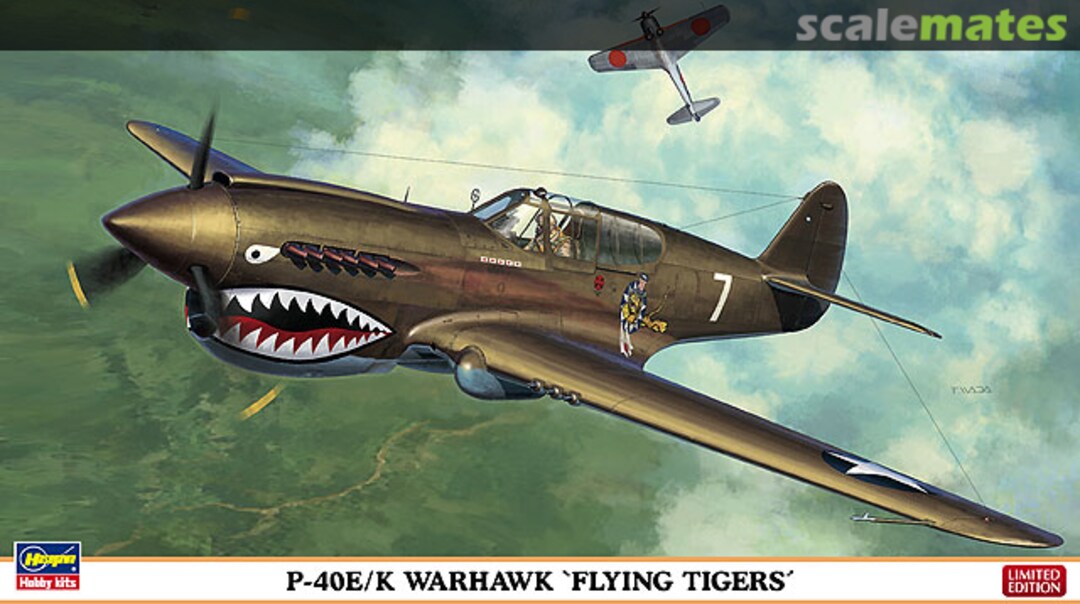 Boxart P-40E/K Warhawk 'Flying Tigers' 09966 Hasegawa