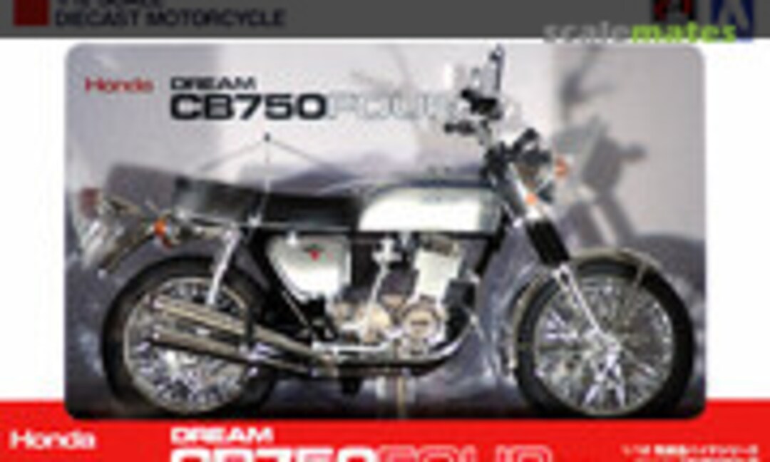 1:12 Honda Dream CB750Four (K2) Silver (Aoshima 106587)