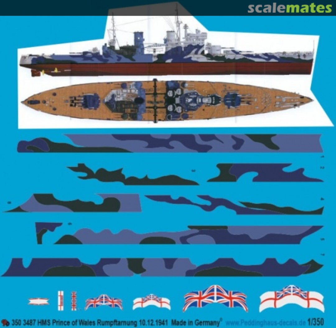 Boxart HMS Prince of Wales 350 3487 Peddinghaus-Decals