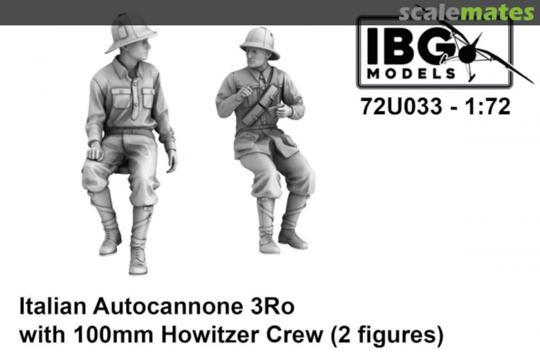 Boxart Autocannone 3Ro with 100mm Howitzer Crew 72U033 IBG Models