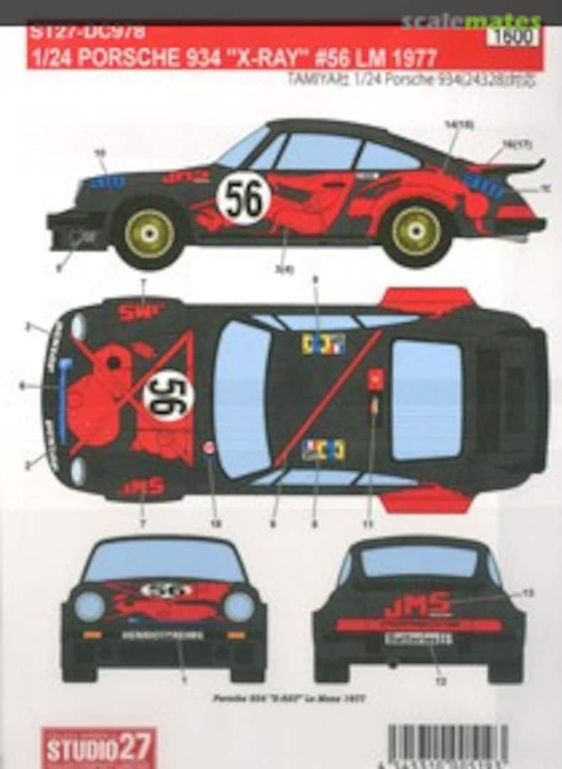 Boxart Porsche 934 ST27-DC978 Studio27