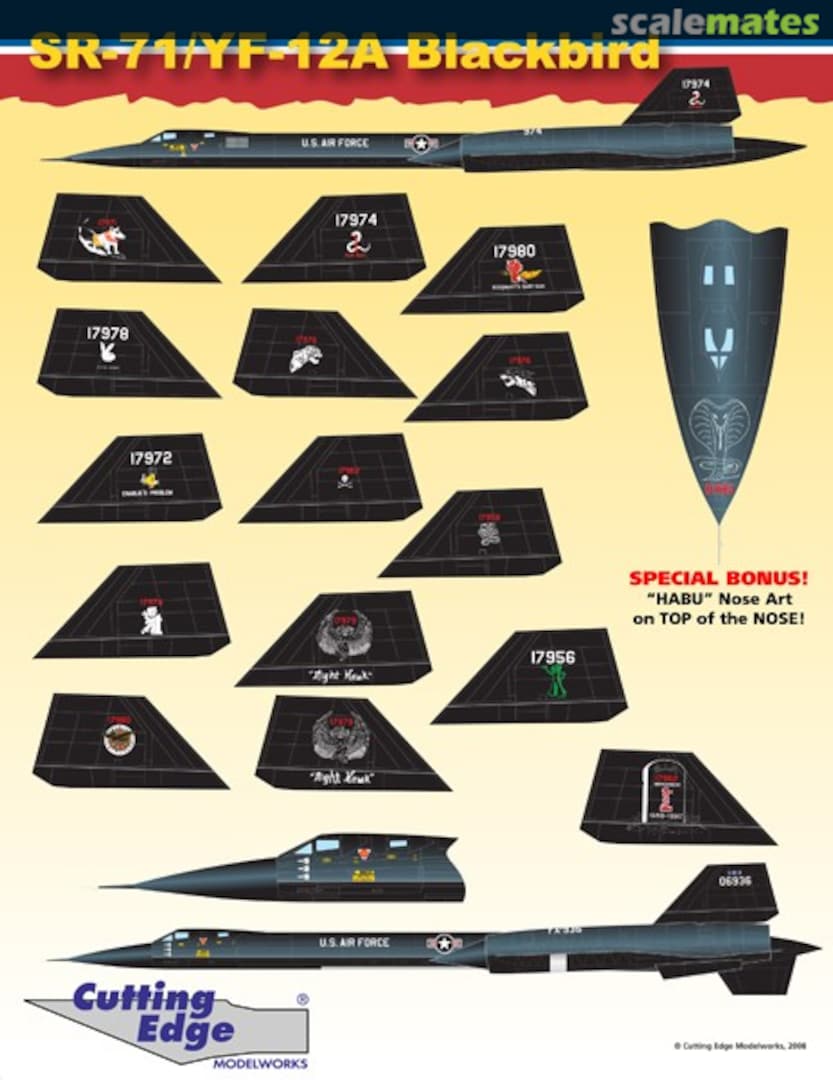 Boxart SR-71/YF-12A Blackbird CED72214 Cutting Edge Modelworks