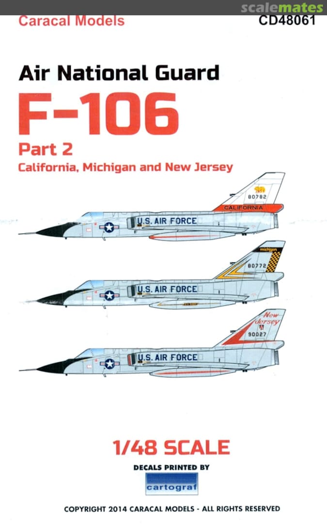 Boxart Air National Guard F-106 Part 2 CD48061 Caracal Models