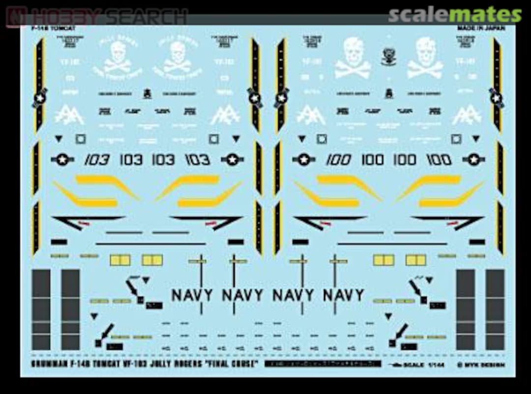 Boxart Grumman F-14B Tomcat VF-103 Jolly Rogers `Final Cruse` A-107 MYK Design