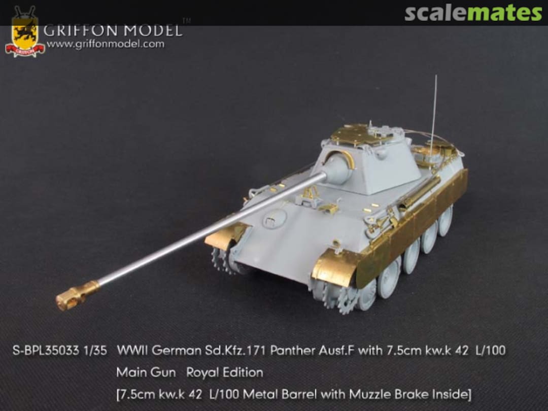 Boxart WWII German Sd.Kfz.171 Panther Ausf.F with 7.5cm Kw.K 42 L/100 Main Gun - Royal Edition S-BPL35033 Griffon Model