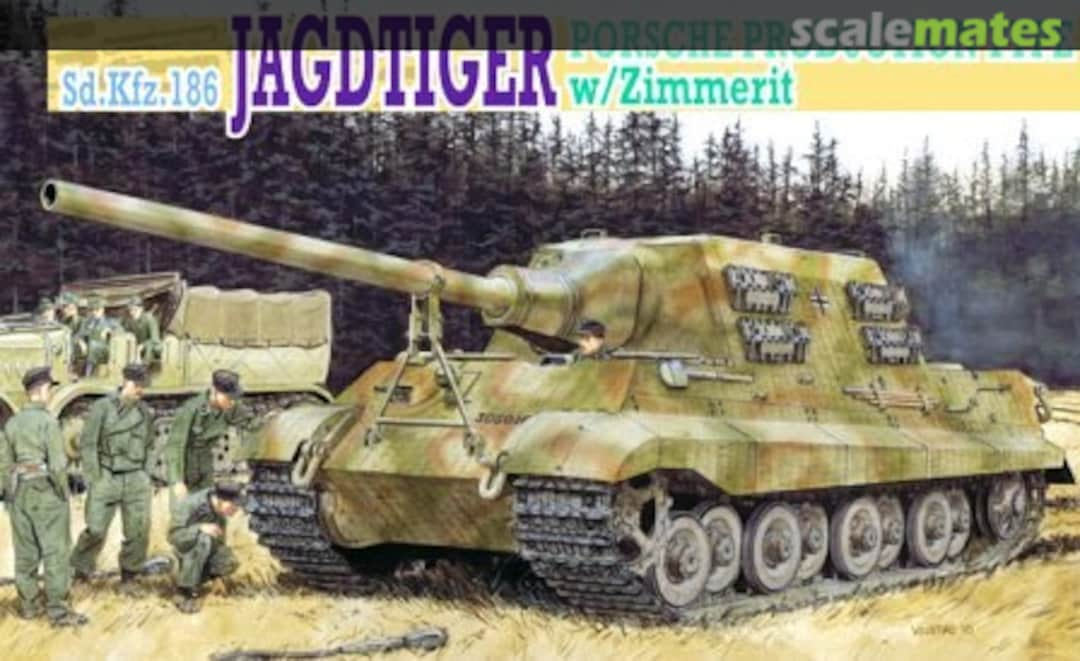 Boxart Jagdtiger Porsche Production Type w/ Zimmerit 6493 Dragon