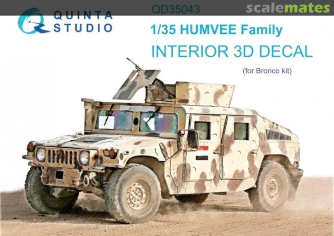 Boxart HUMVEE Family interior 3D decals QD35043 Quinta Studio