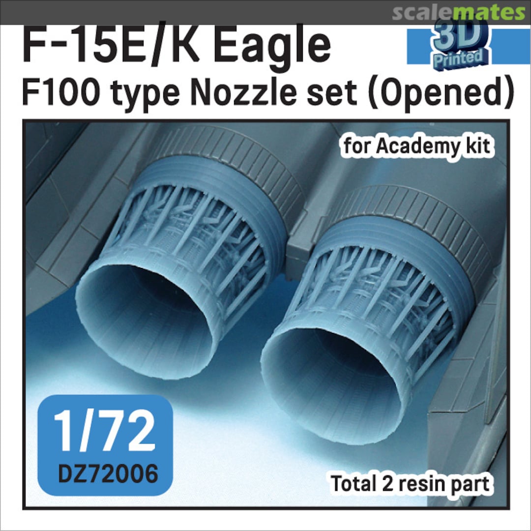 Boxart F-15E/K Eagle Nozzle set (F100 type) - Opened DZ72006 Def.Model