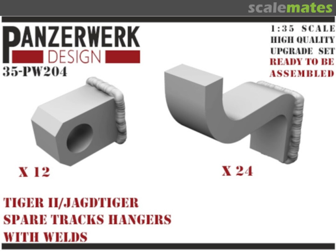 Boxart Tiger II/Jagdtiger spare track hangers 35PW-204 Panzerwerk design