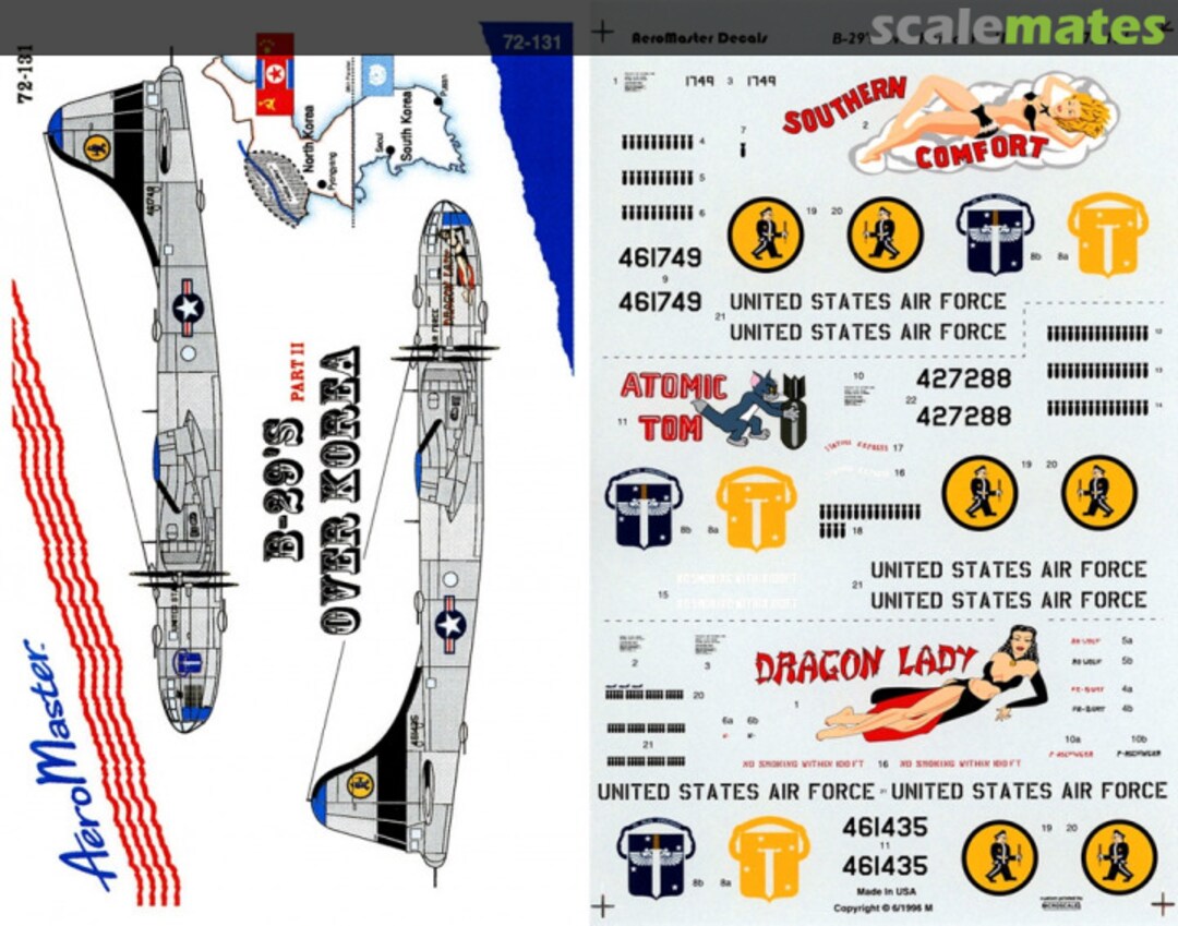 Boxart B-29's over Korea 72-131 AeroMaster