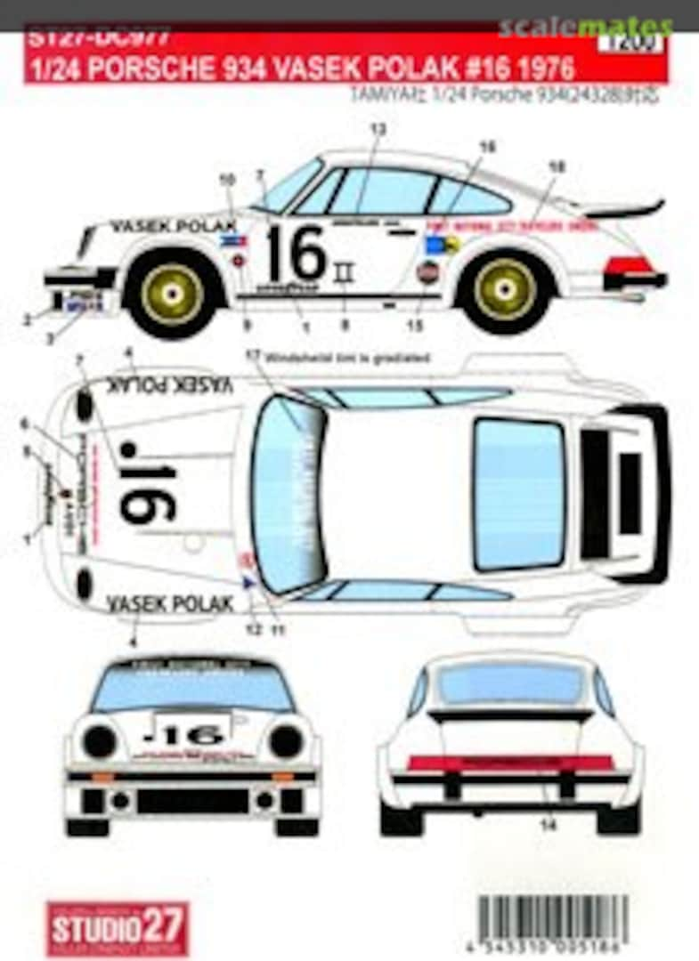 Boxart Porsche 934 ST27-DC977 Studio27