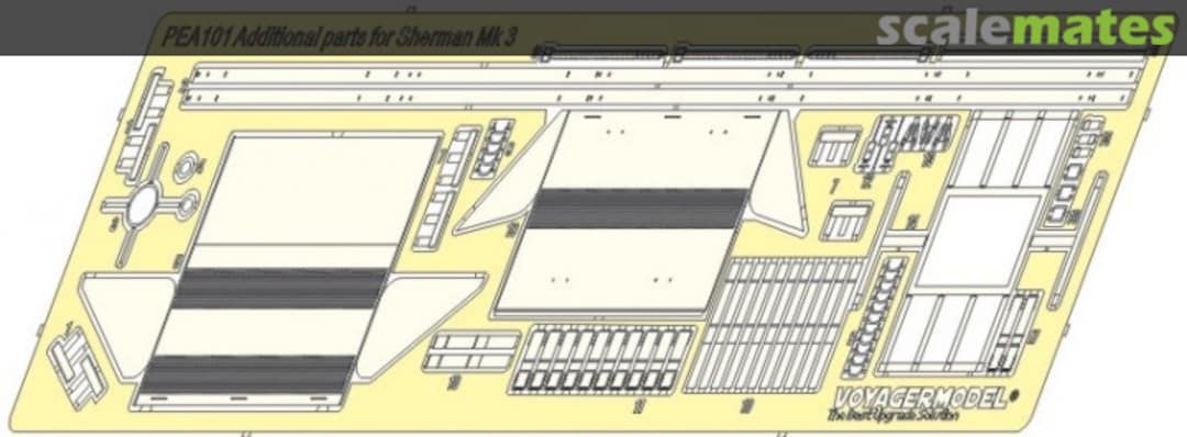 Boxart Additional parts for Sherman Mk.III PEA101 Voyager Model