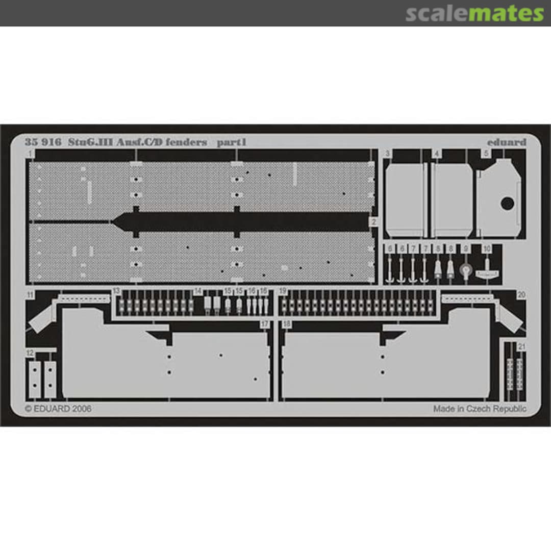 Boxart StuG III Ausf.C/D Fenders 35916 Eduard