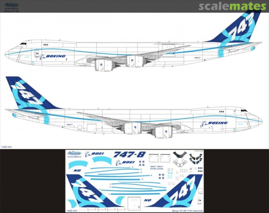 Boxart Boeing 747-8F Boeing Home Color 748F-003 Ascensio