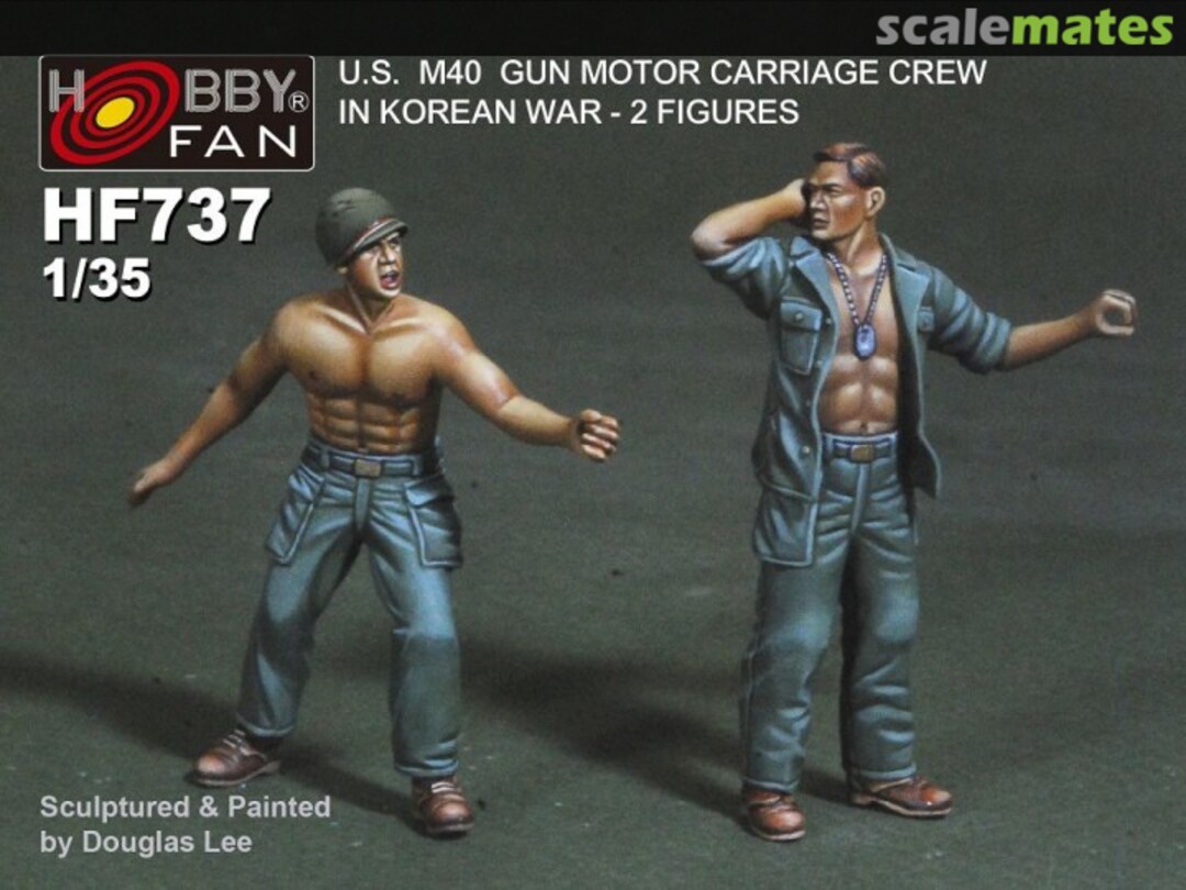 Boxart M40 Gun Motor Carriage Crew in Korean War HF737 Hobby Fan