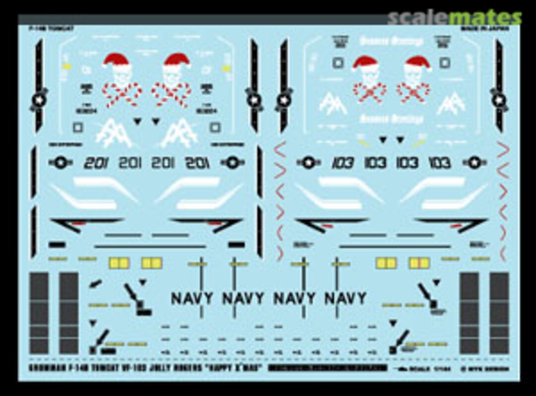 Boxart Grumman F-14B Tomcat VF-103 Jolly Rogers `Happy X`mas` A-106 MYK Design