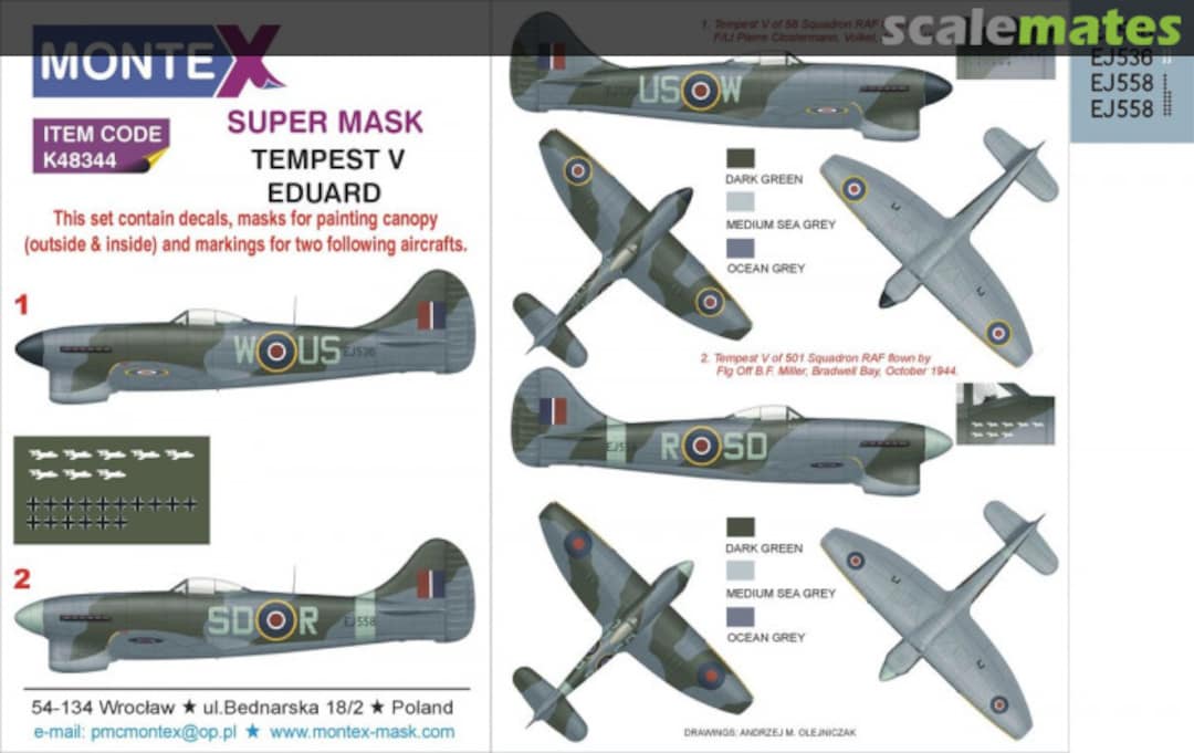 Boxart Hawker Tempest Mk.V K48344 Montex