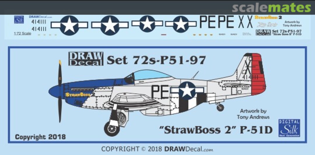 Boxart “StrawBoss 2” P-51D 72-P51-97 Draw Decal