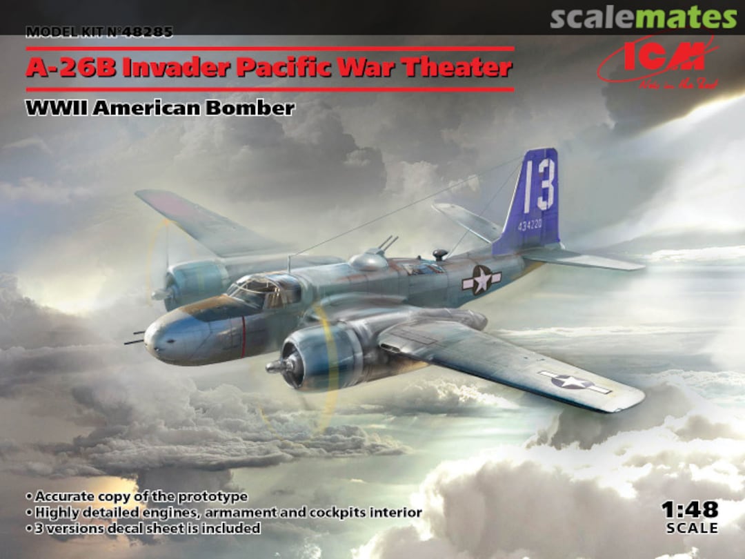 Boxart A-26B Invader Pacific War Theater 48285 ICM