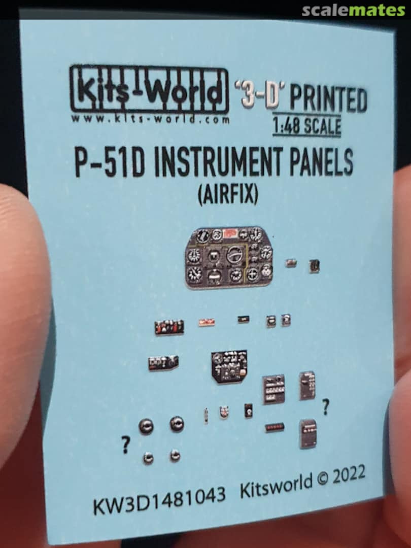 Boxart P-51D Instrument Panels KW3D1481043 Kits-World