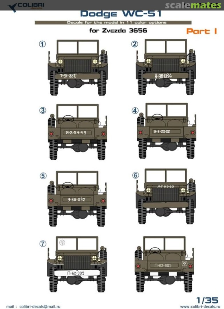 Boxart Dodge WC-51 part I 35083 Colibri Decals