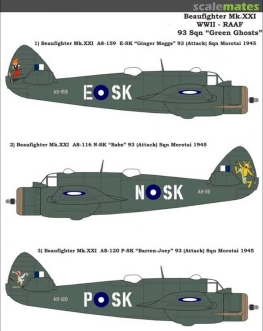 Boxart Bristol Beaufighter - Green Ghosts Decals 48026 Aussie Decals