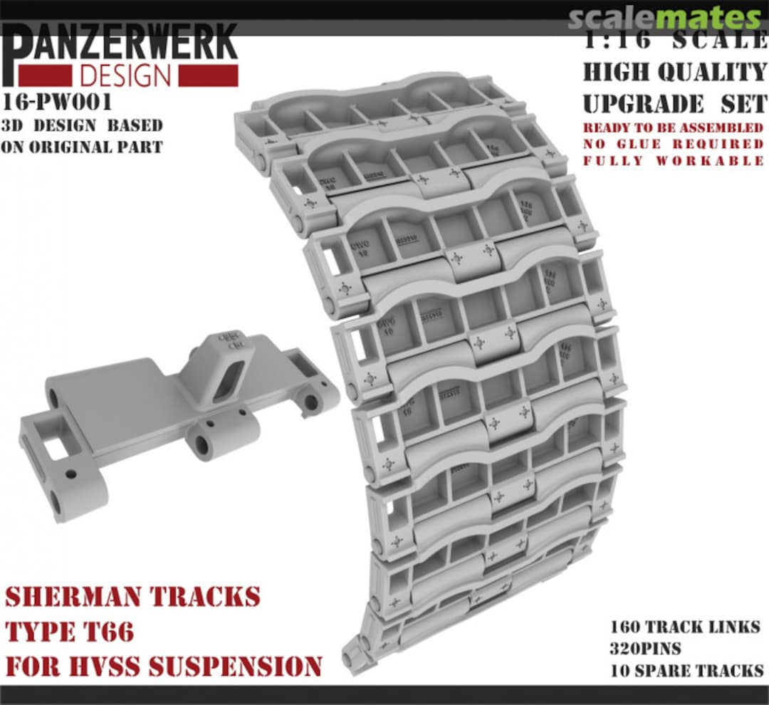 Boxart Sherman Type 66 HVSS Tracks 16-PW001 Panzerwerk design