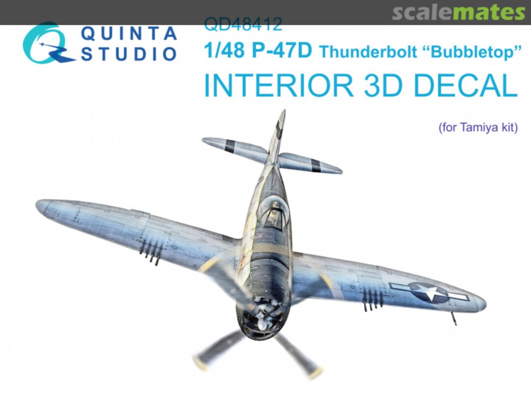 Boxart P-47D Thunderbolt "Bubbletop" interior 3D decals QD48412 Quinta Studio