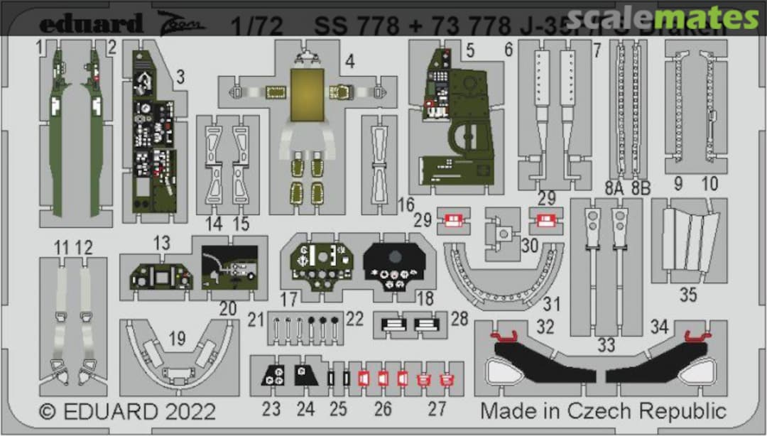 Boxart J-35F/FS Draken SS778 Eduard