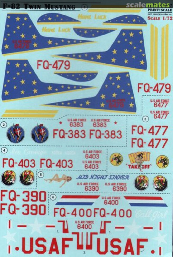 Boxart F-82 Twin Mustang 72-067 Print Scale