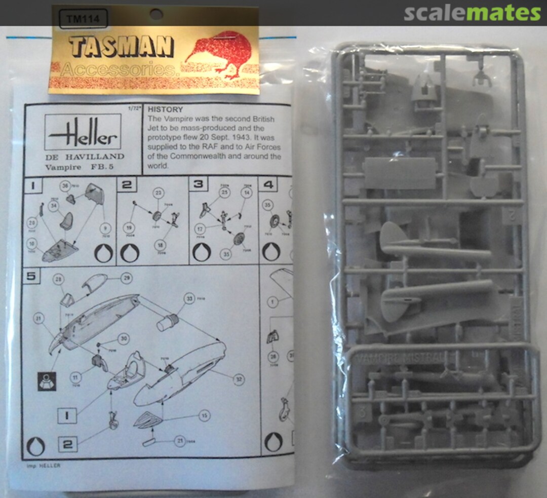 Boxart De Havilland Vampire FB.5 (Lite) TM114 Tasman Model Products