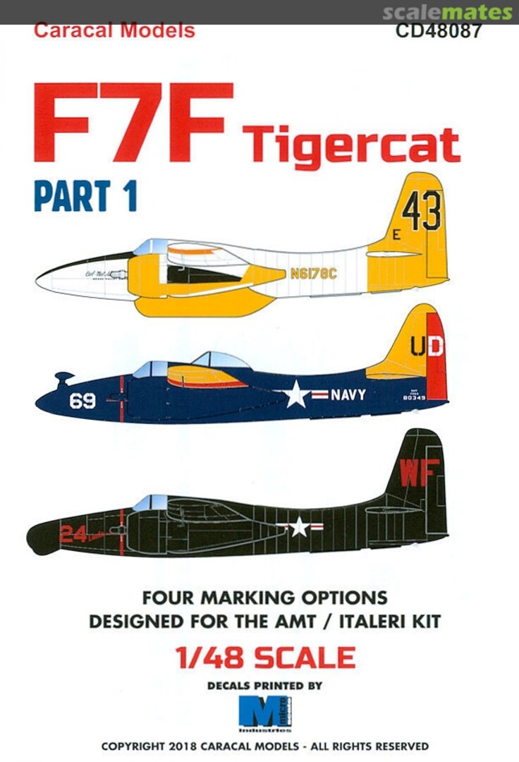 Boxart F7F Tigercat CD48087 Caracal Models