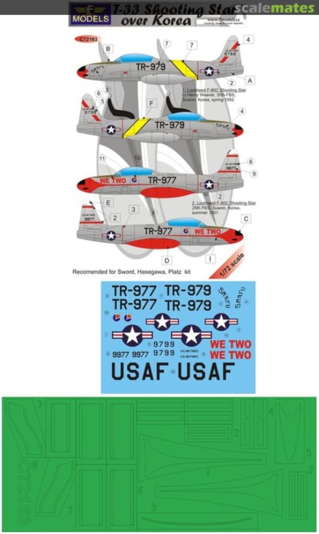 Boxart Lockheed T-33 Shooting Star over Korea (decal and mask included) C72163 LF Models