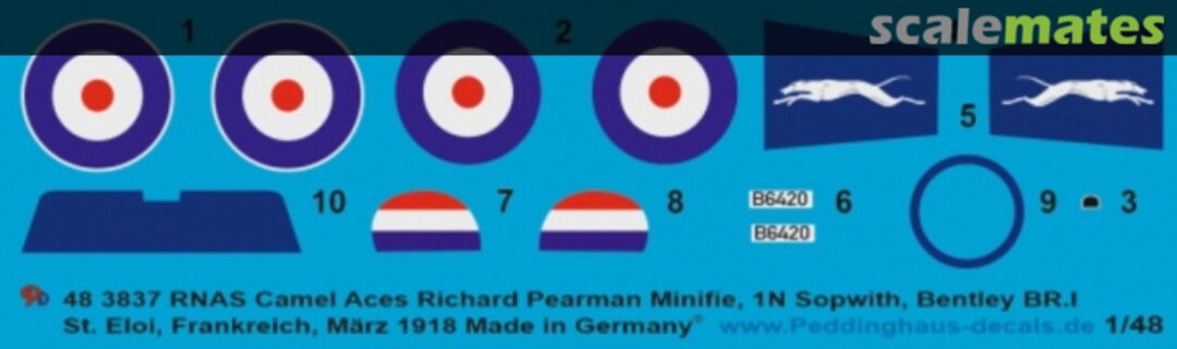 Boxart Sopwith Camel 48 3837 Peddinghaus-Decals