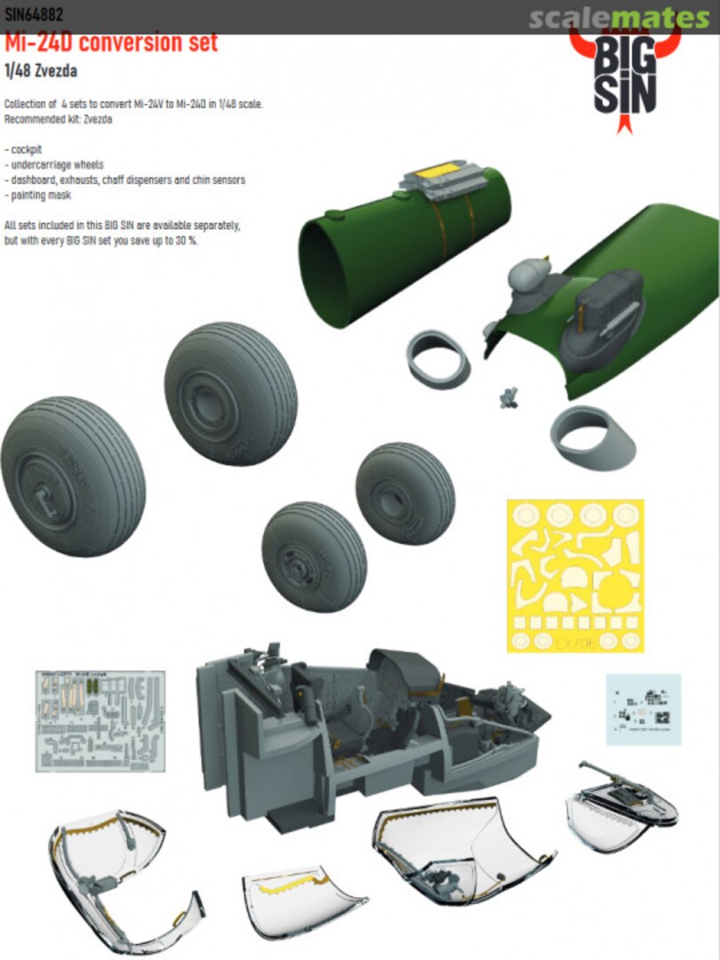 Boxart Mi-24D conversion set SIN64882 Eduard