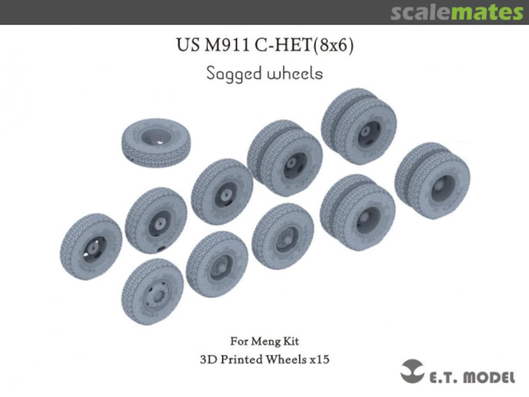 Boxart M911 C-HET (8x6) Sagged Wheel Set P35-118 E.T. Model