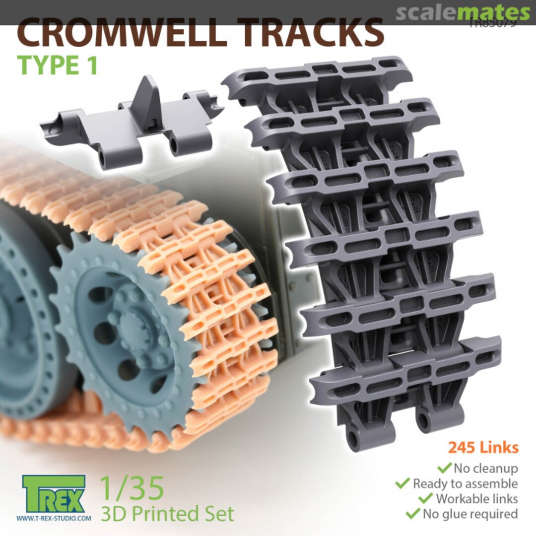 Boxart WWII British Cromwell Cruiser Tank Track Type 1 TR85079 T-Rex Studio