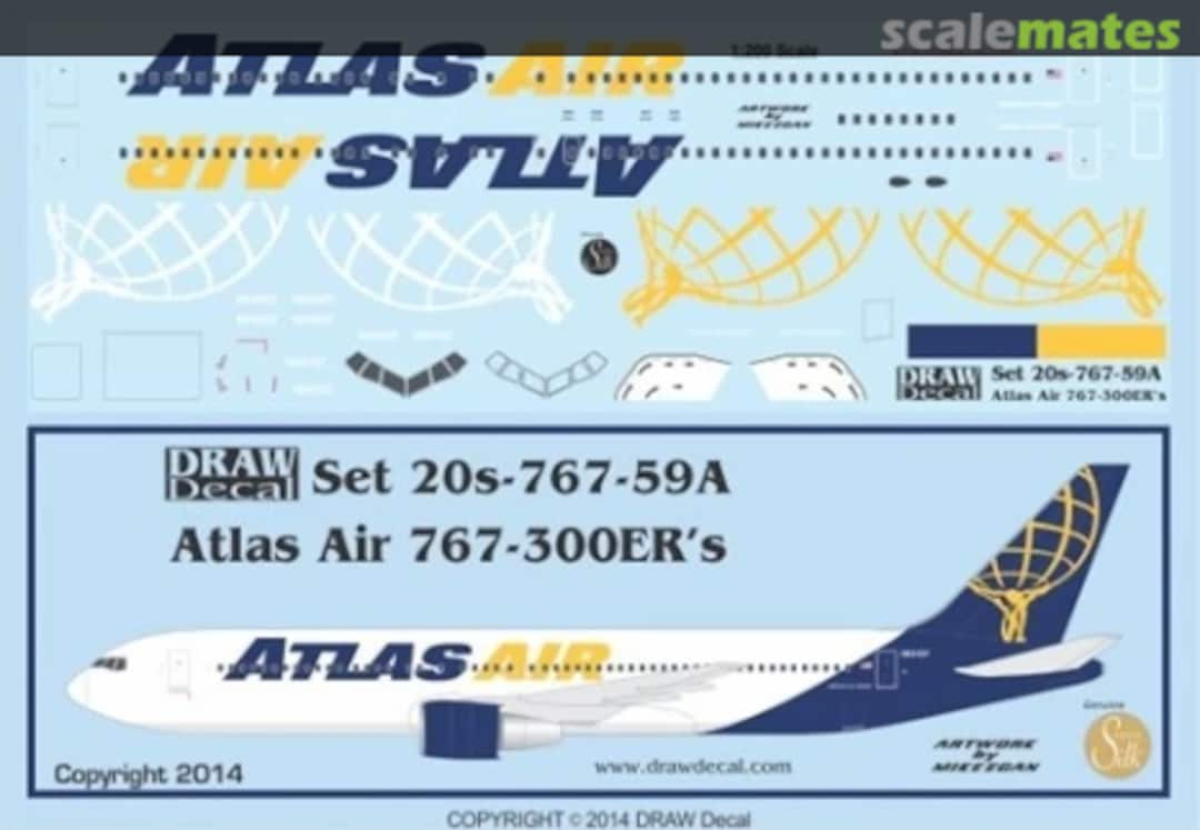 Boxart Atlas Air 767-300ERs 20-767-59A Draw Decal