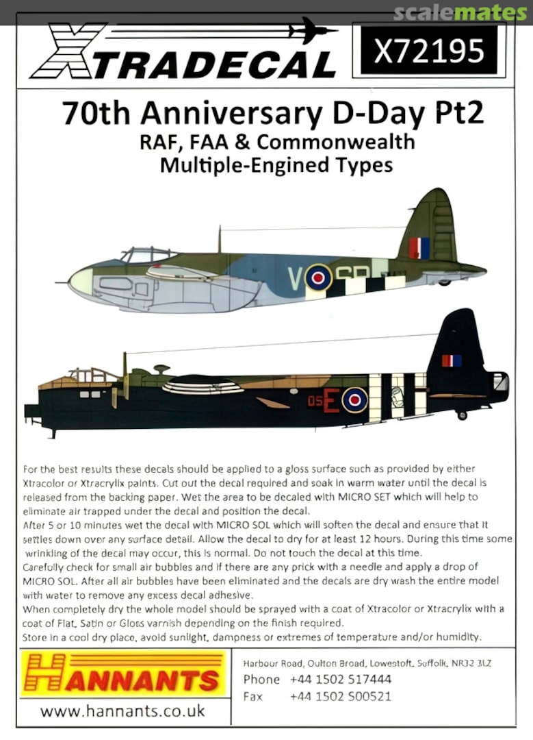 Boxart 70th Anniversary D-Day Part 2 X72195 Xtradecal