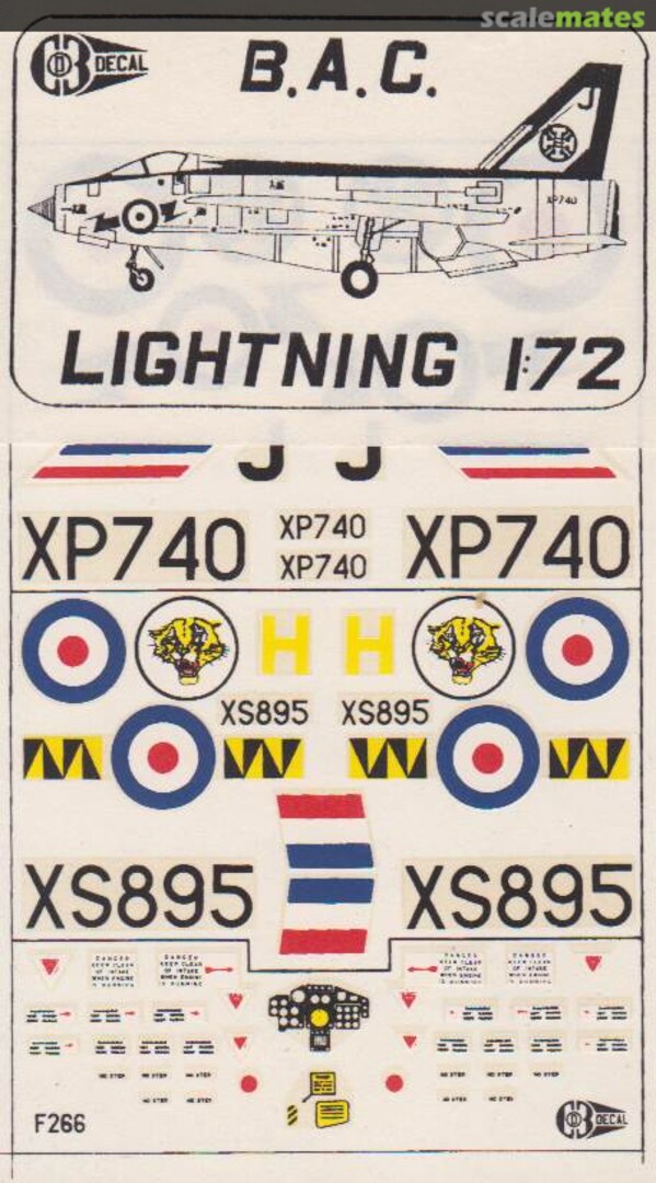 Boxart B.A.C. Lightning F266 DK Decal