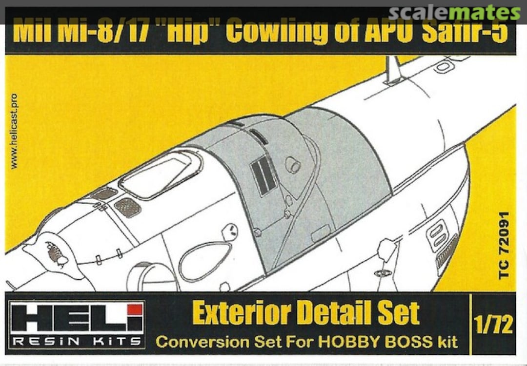 Boxart Mi-8/17 "Hip" - Cowling of APU Safir-5 TC72091 HELI Resin Kits