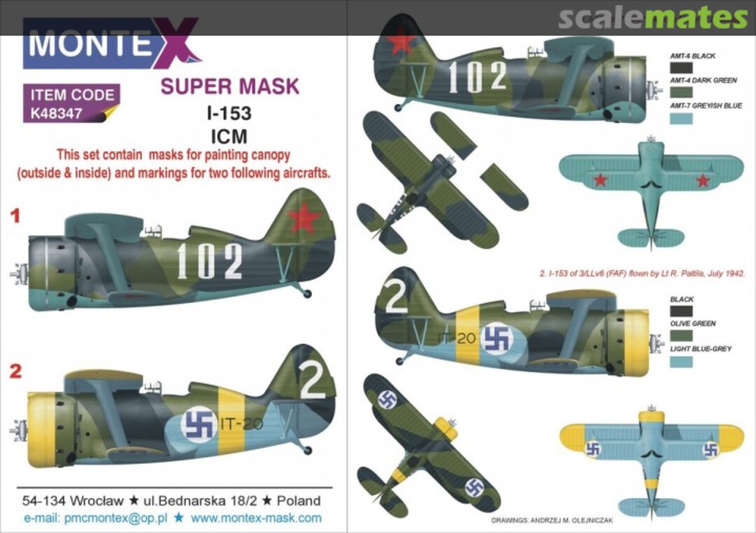 Boxart Polikarpov I-153 K48347 Montex