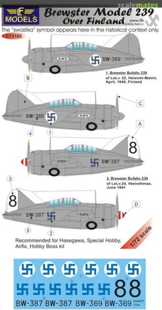 Boxart Brewster B-239B Over Finland C72165 LF Models