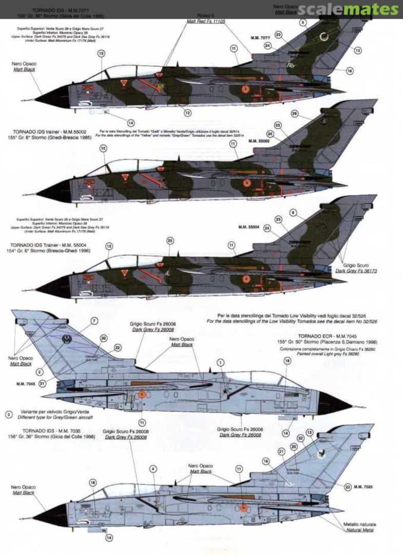 Boxart Italian Low-Vis Insigna for Tornado 32-532 Tauro Model