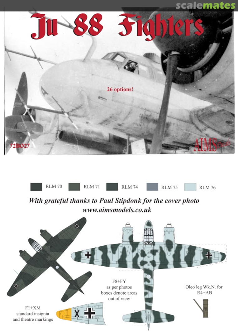 Boxart Ju 88 Fighters 72D027 AIMS